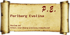 Perlberg Evelina névjegykártya